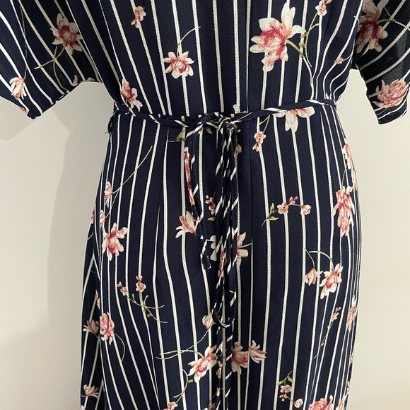 Ally Wrap Floral Maxi Stripe Dress - Picture 7 of 9